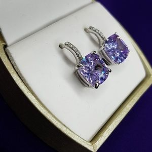 Jewelry - "Amethyst" and CZ Earrings Jewelry - "Amethyst" and CZ Earrings
